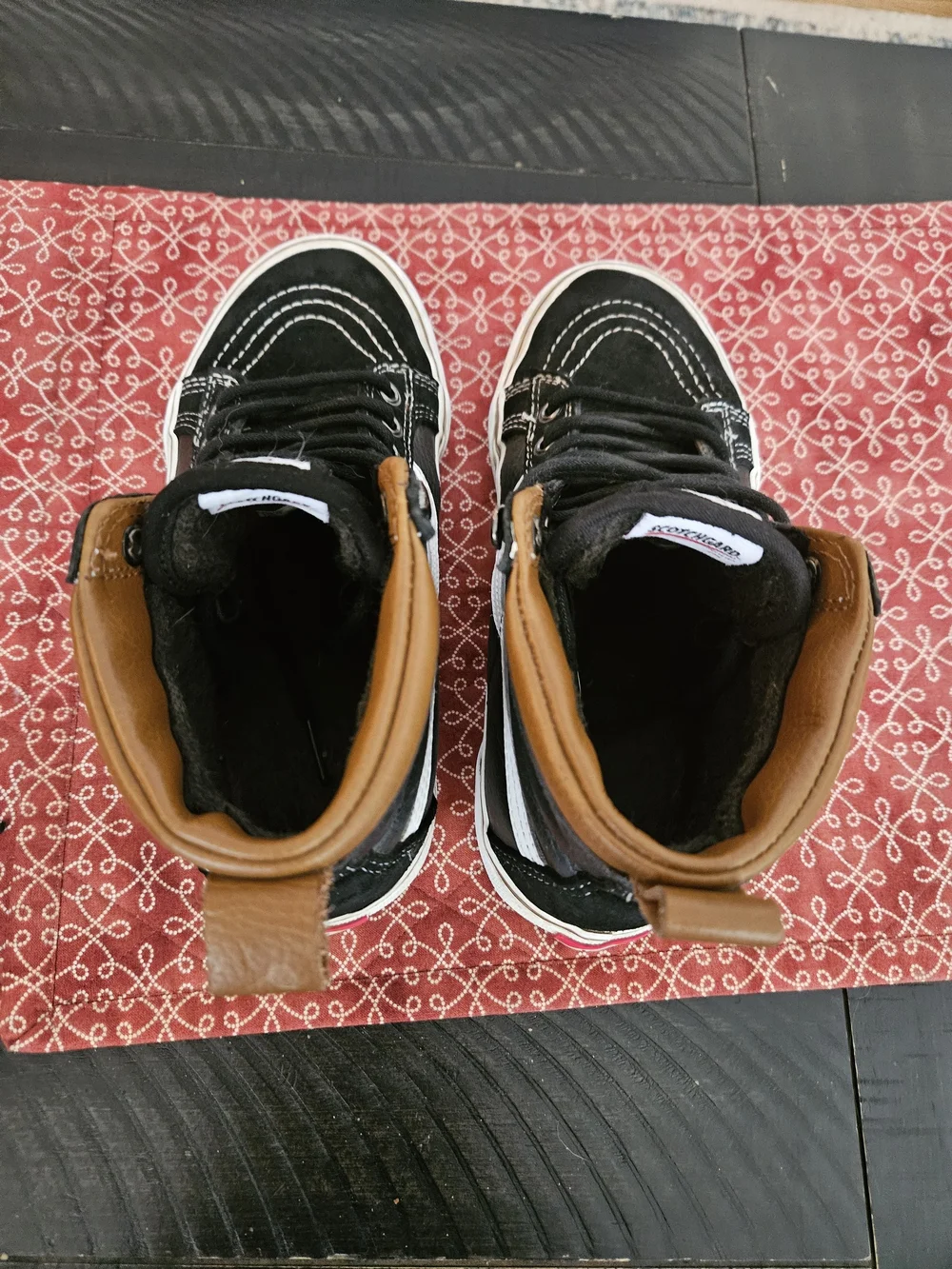 Vans Kids Black and Brown High-Top Sneakers